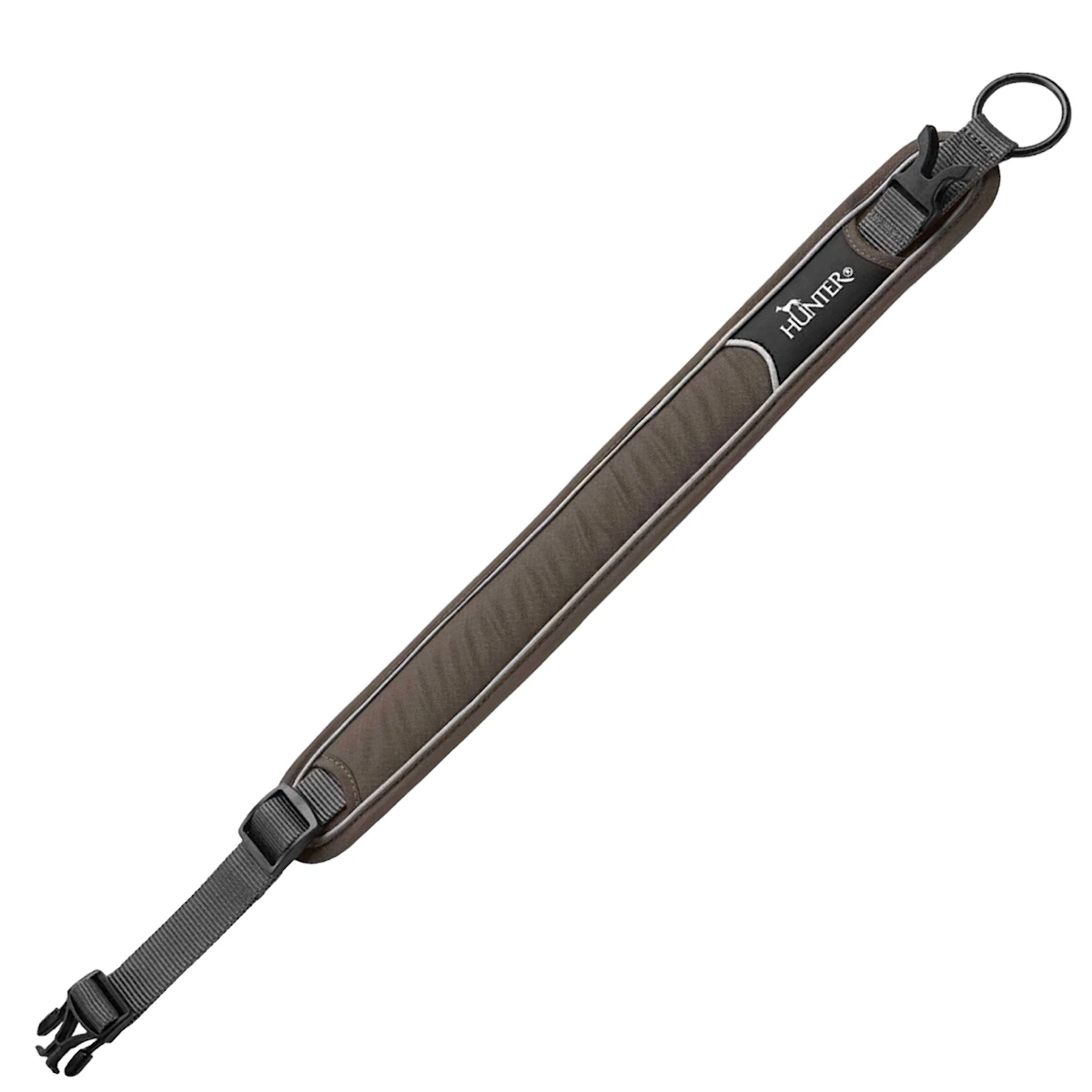 Hunter Divo Hundehalsbånd L 45-55 Brun/Grå - justerbart hundehalsbånd (45-55 cm, B 4,5 cm)